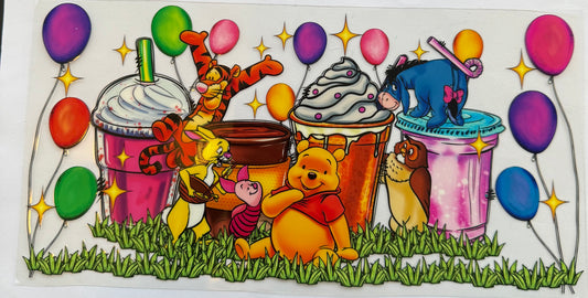 Cup wrap dtf Winnie the Pooh celebration
