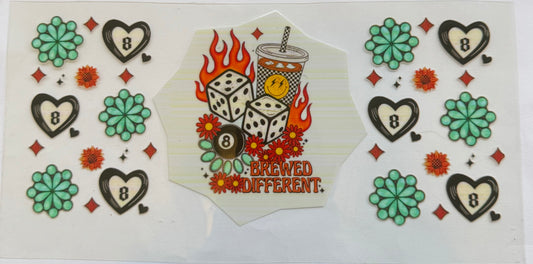 Cup wrap dtf brewed different coffee