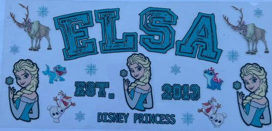 Cup wrap dtf frozen Elsa princesses