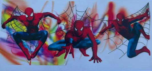 Cup wrap dtf Spider-Man with tie dye