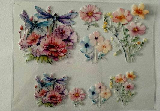 Uvdtf wraps Mini Stanley dragonfly floral