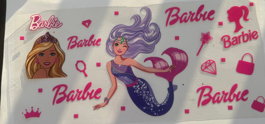 Cup wraps uvdtf mermaid Barbie