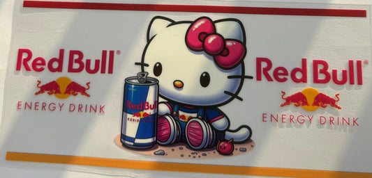 Cup wraps dtf hello kitty Red Bull