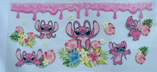 Cup wraps uvdtf angel from stitch floral