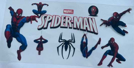Cup wraps uvdtf spider-man with spider