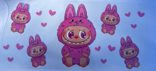 Cup wraps uvdtf link labubu with hearts
