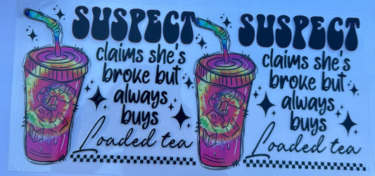 Cup wraps uvdtf tie dye loaded tea