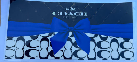 Cup wraps uvdtf coach blue bow