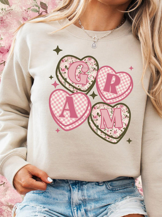 Custom Women’s GRAM valentines heart sweater