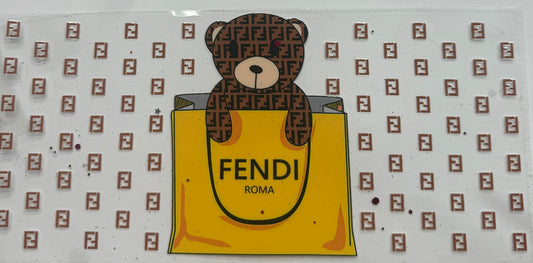 Cup wraps uvdtf fendi bear in bag