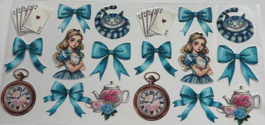 Cup wraps uvdtf Alice in wonderland bows