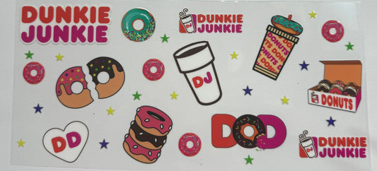 Cup wraps uvdtf Dunkin junkie donuts coffee stars Dr hearts