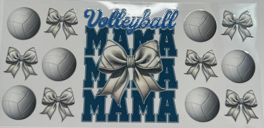 Cup wraps uvdtf Volleyball mama bow sports