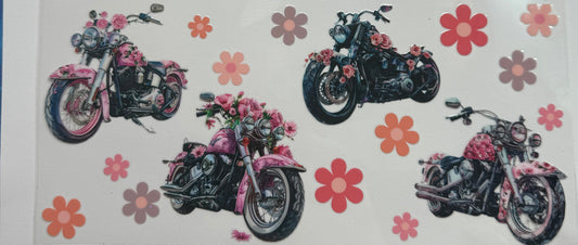 Cup wraps uvdtf girls bike with floral