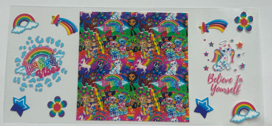 Cup wraps uvdtf Lisa frank rainbows