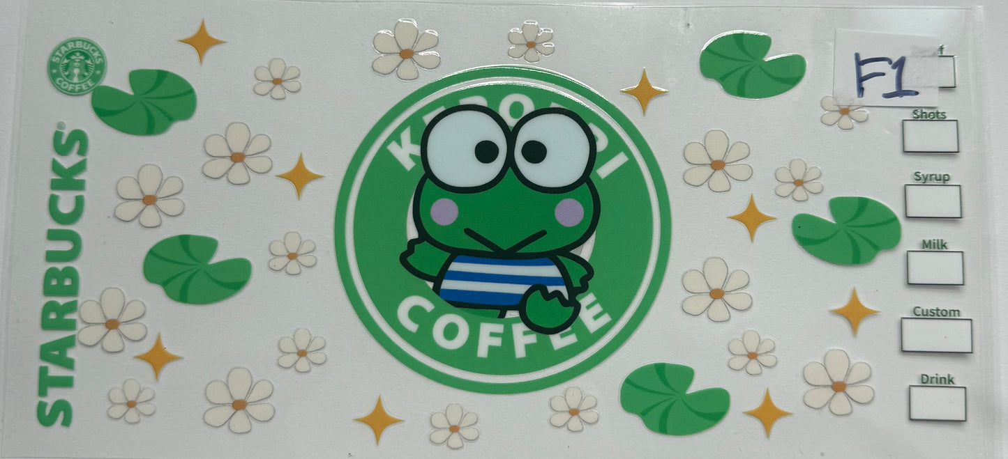 Cup wraps uvdtf hello kitty keropi frog Starbucks