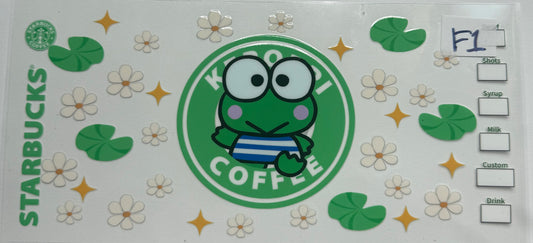 Cup wraps uvdtf hello kitty keropi frog Starbucks