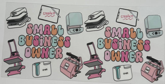 Cup wraps uvdtf small business owner crafting