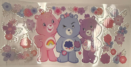 Cup wraps uvdtf carebears pink blue purple