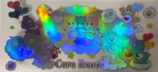 Cup wraps uvdtf holo carebears rainbow stars