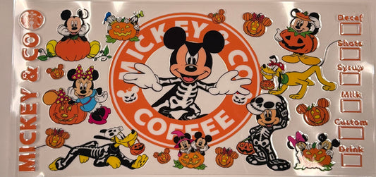 Cup wraps uvdtf Starbucks Halloween Mickey