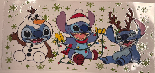 Cup wraps uvdtf Christmas stitch Olaf