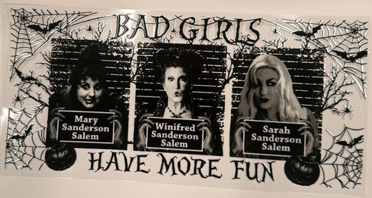 Cup wraps uvdtf h girls bad girls hocus pocus