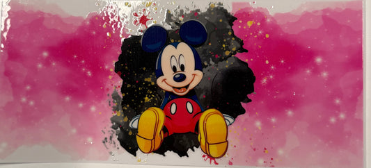 Cup wraps uvdtf Mickey with tie dye background