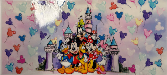 Cup wraps uvdtf Mickey with family tie dye Mickey ballot castle