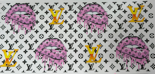 Cup wraps uvdtf lv with pink lips
