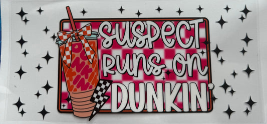 Cup wraps uvdtf suspect runs on Dunkin’ Donuts