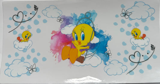 Cup wraps uvdtf tweety bird tie dye