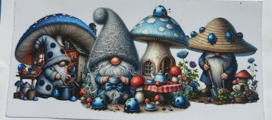 Cup wraps uvdtf gnome with mushrooms