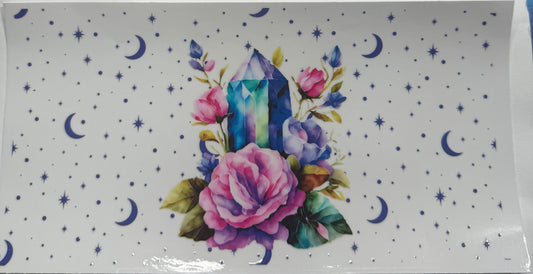 Cup wraps uvdtf crystal floral moon
