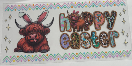 Cup wraps uvdtf waster highland cow