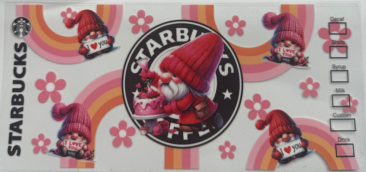 Cup wraps uvdtf Starbucks gnome