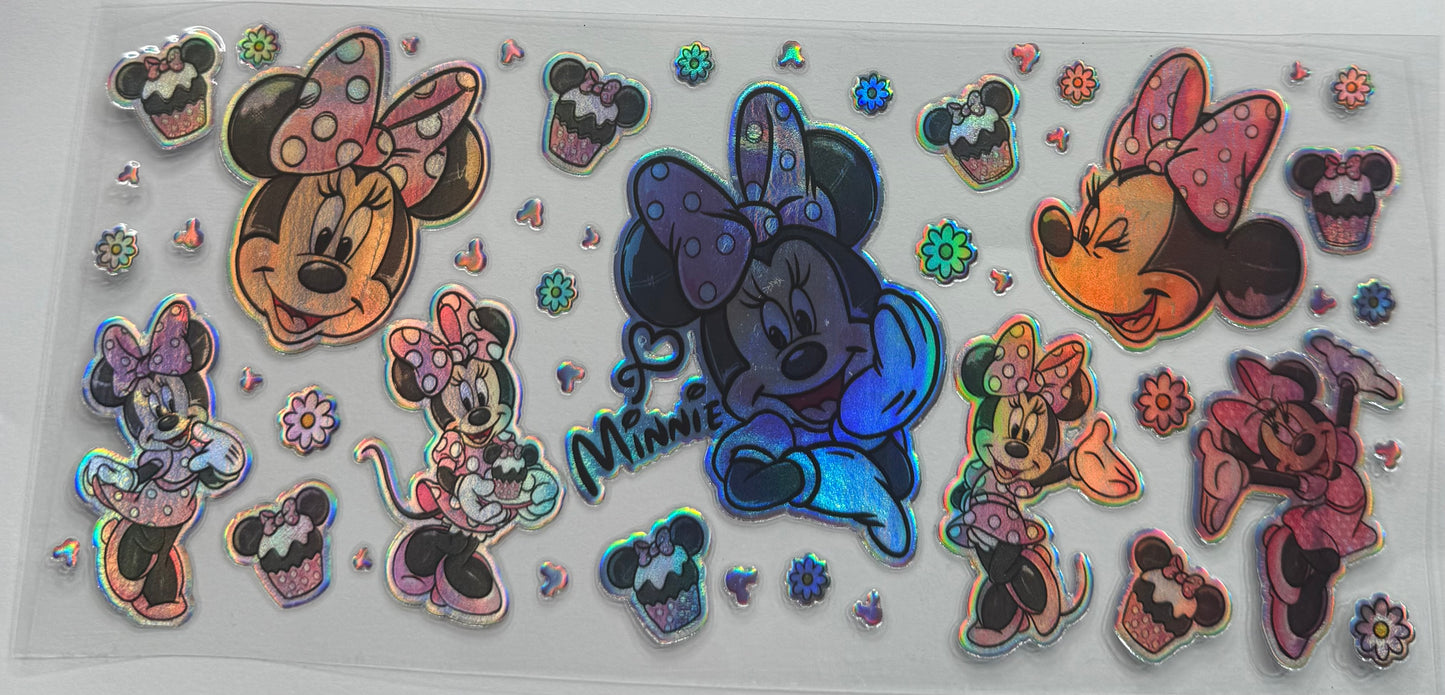 Cup wraps uvdtf holo Minnie Mouse with cupcakes