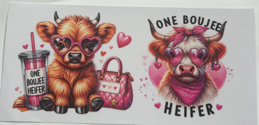 Cup wraps uvdtf bougie highland cow/sassy pink heart sunglasses
