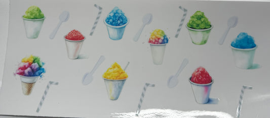 Cup wraps uvdtf food shaved ice