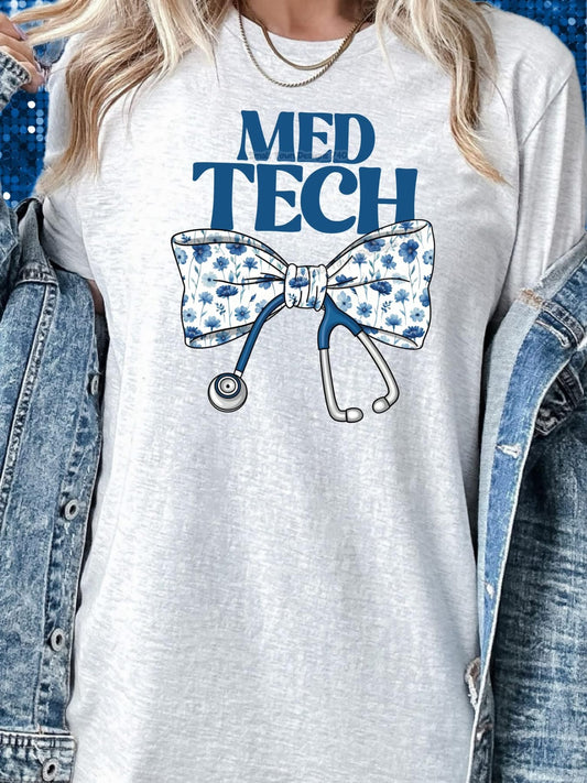 Custom clothing med tech with bow