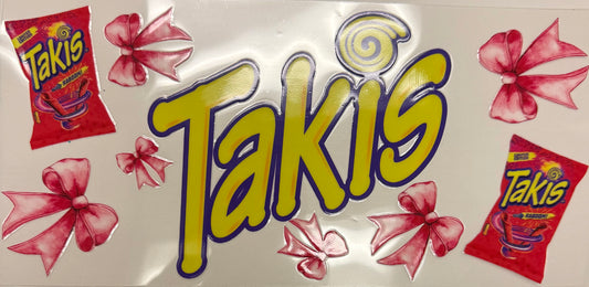 Cup wraps uvdtf takis with bows