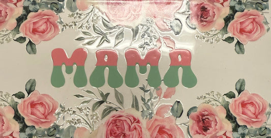 Cup wraps uvdtf floral mama pink and green