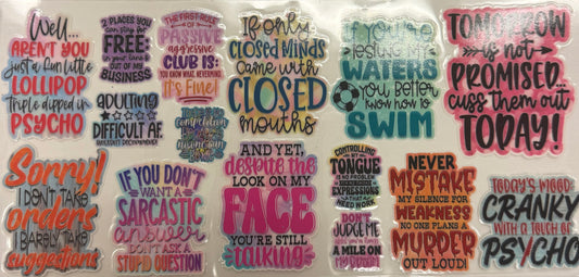Cup wraps uvdtf funny sayings