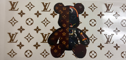 Cup wraps uvdtf lv teddy bear