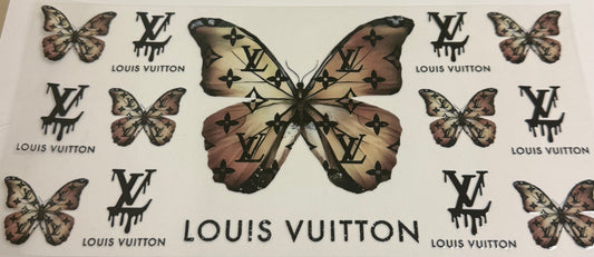 Cup wraps uvdtf lv butterfly