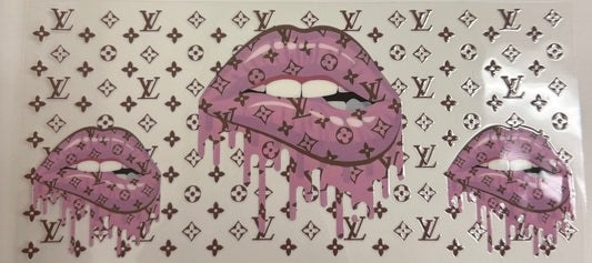 Cup wraps uvdtf lv with pink lips