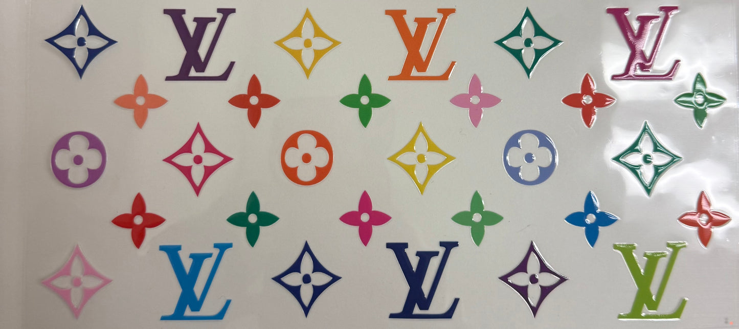 Cup wraps uvdtf rainbow lv