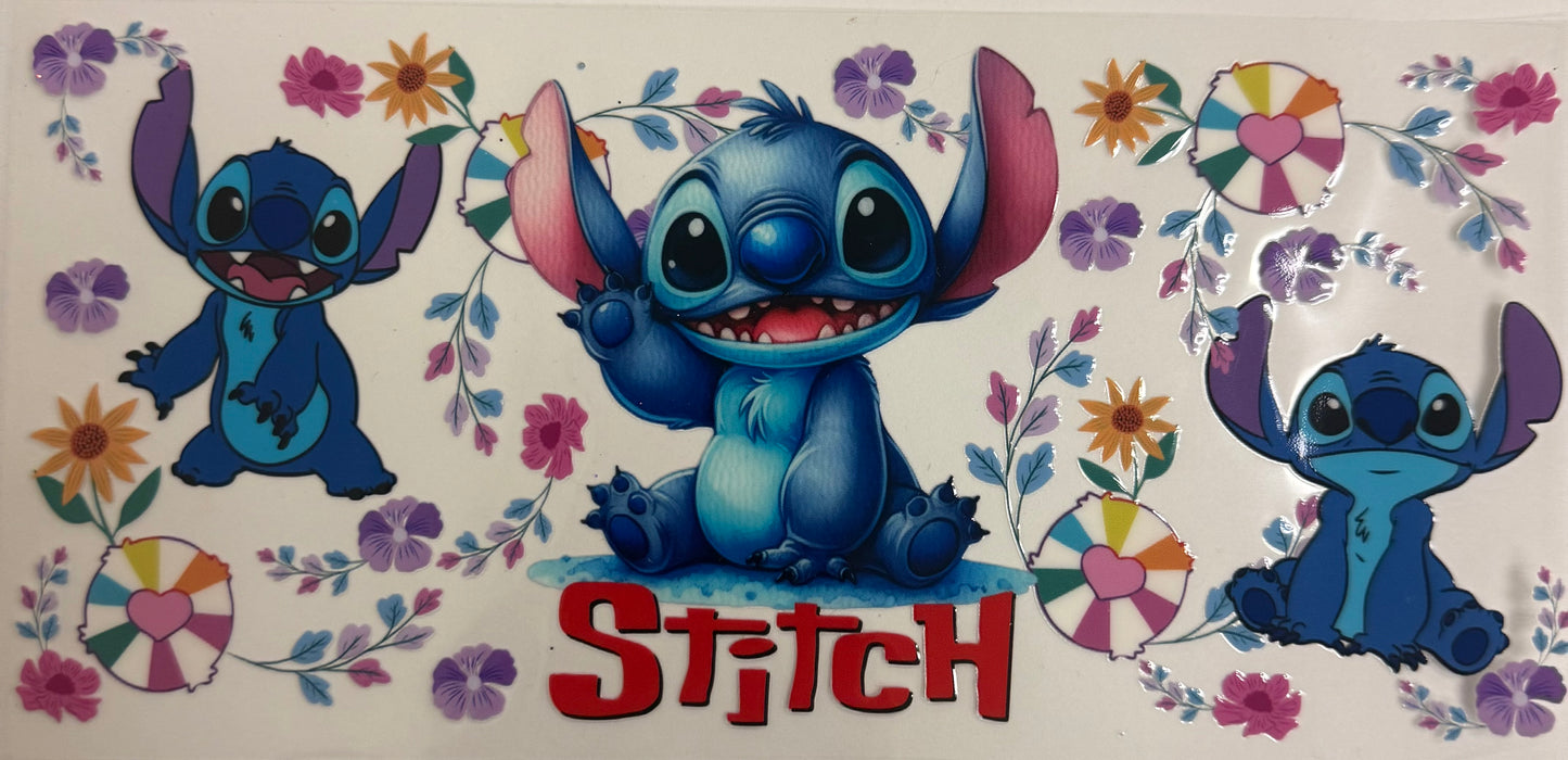 Cup wraps uvdtf stitch floral