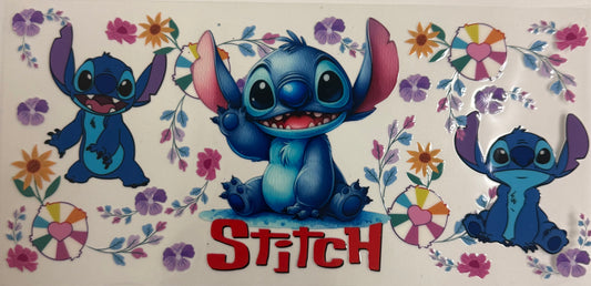 Cup wraps uvdtf stitch floral