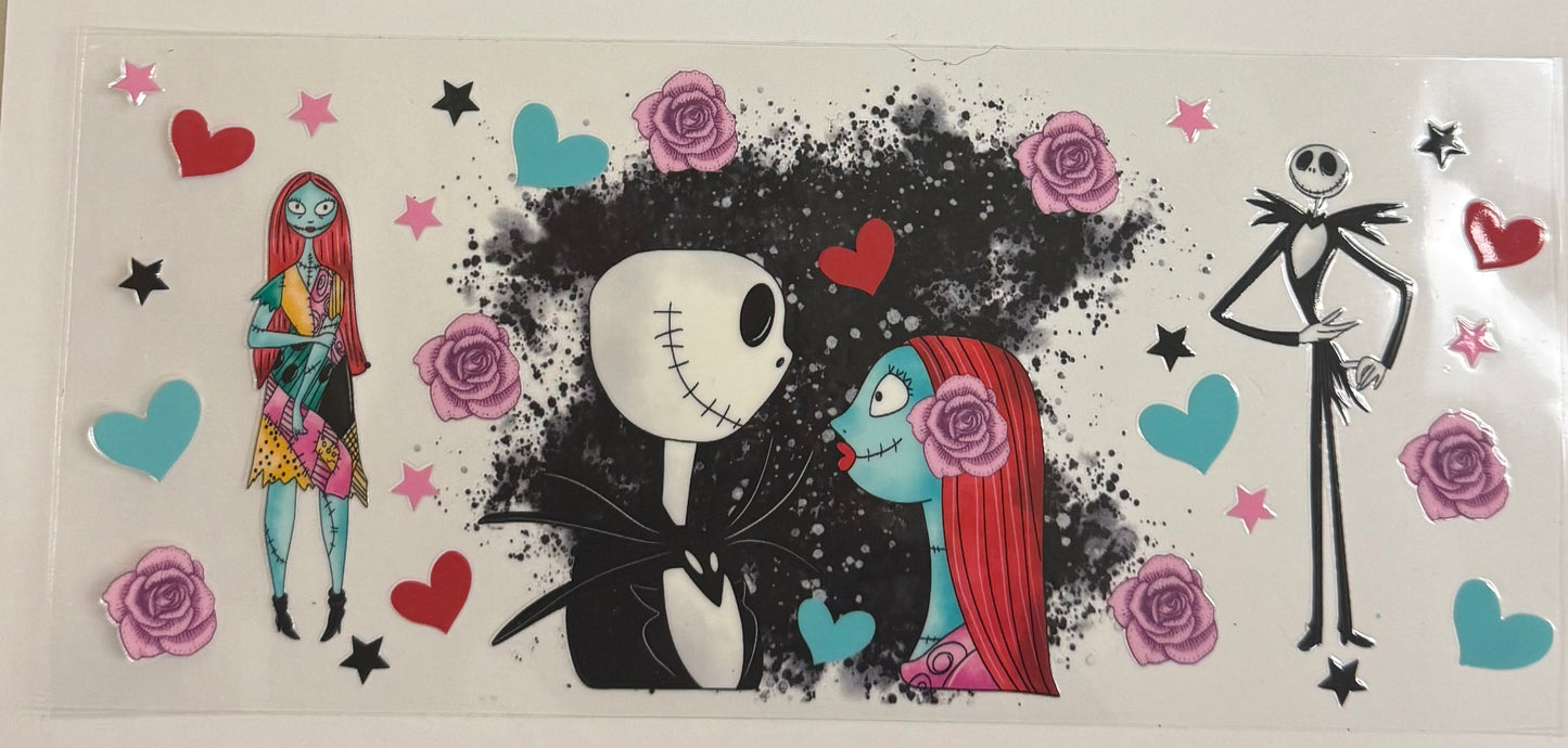 Cup wraps uvdtf nightmare before Christmas jack and sally